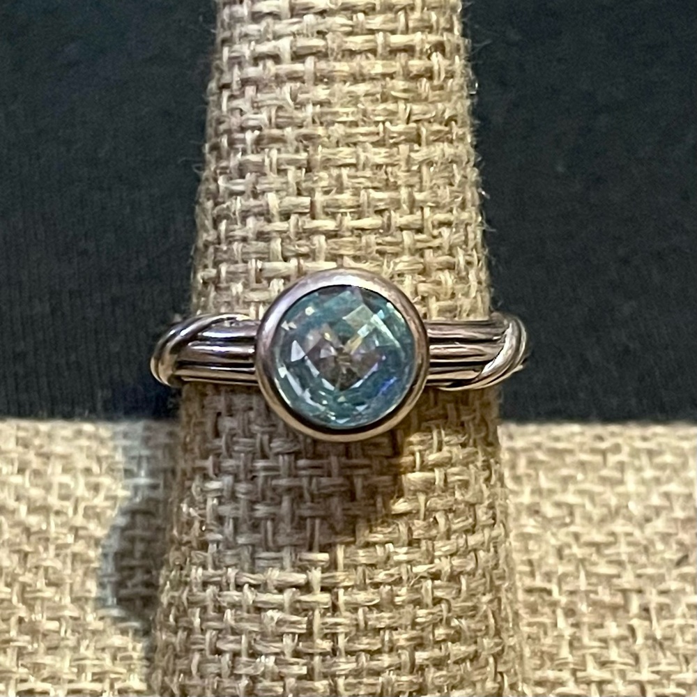 Peter Thomas Roth Fantasies Blue Topaz Sterling Silver Ring Size 8